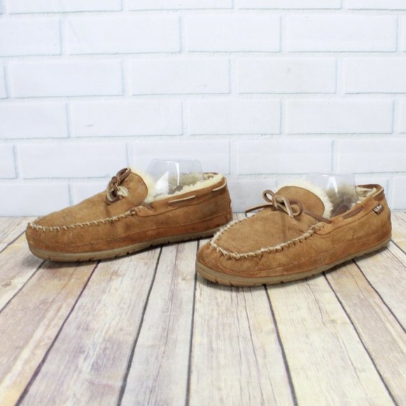wide moccasin slippers